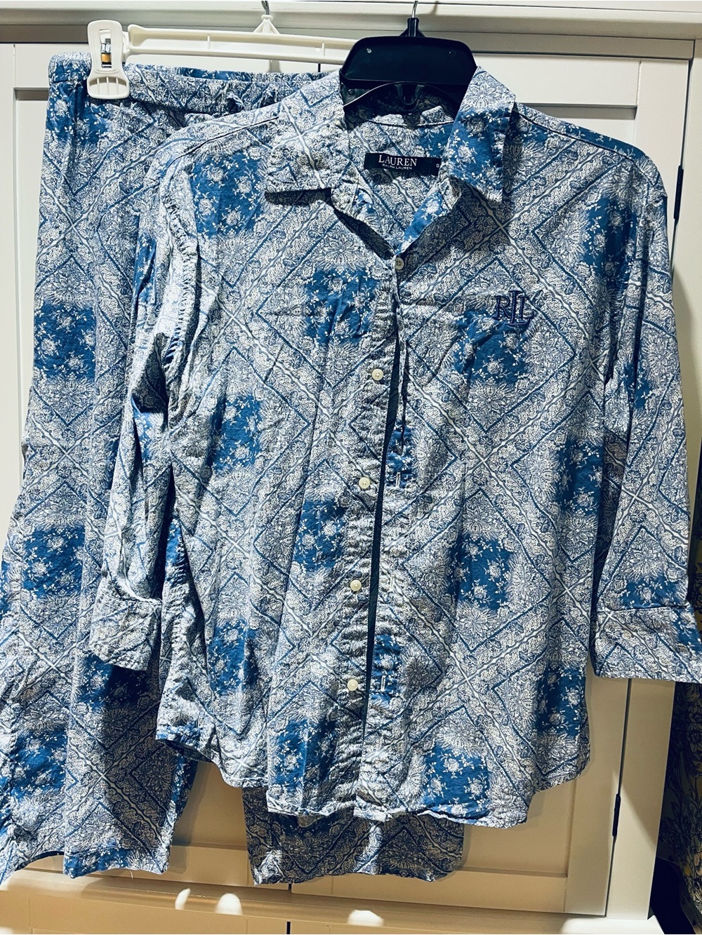 Ralph Lauren Blue & White Floral-Print pajamas